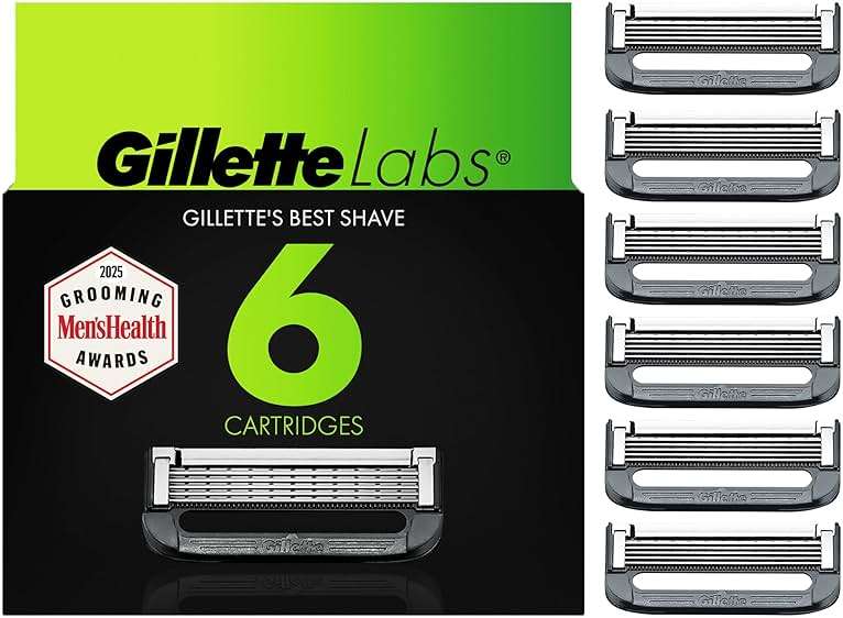 Gillette Labs Razor Blade Shaving Refills for Men, 6 count - Image 1