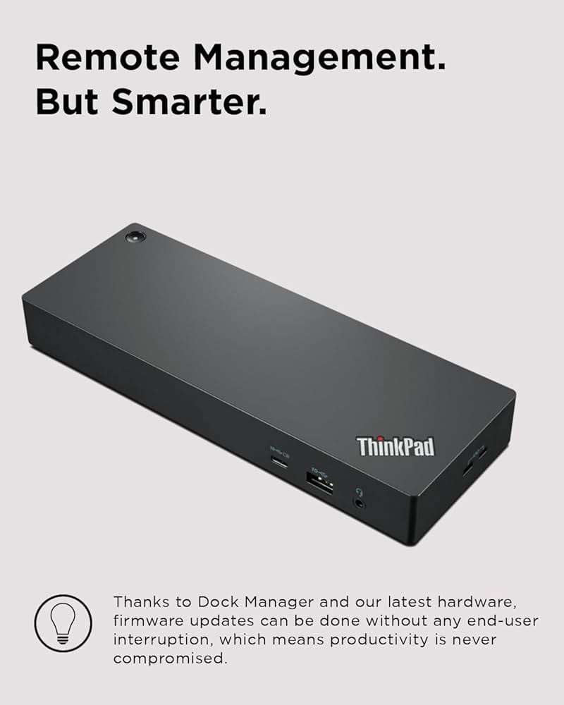 Lenovo ThinkPad Universal Thunderbolt 4 Dock, 4 Displays, Dynamic Power Charging up to 100W, Black - Image 6