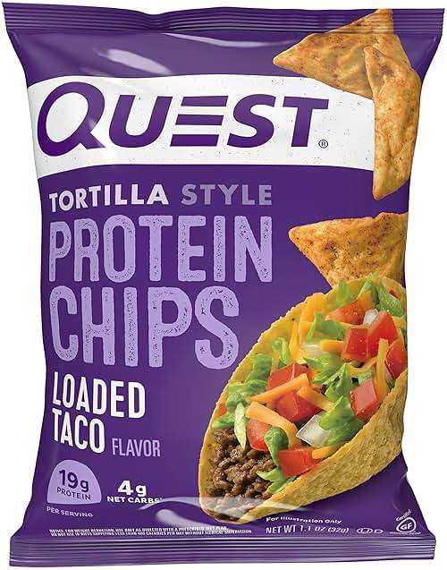 Quest Nutrition Tortilla Style Protein Chips Variety Pack, Chili Lime, Nacho Cheese, Loaded Taco, Low Carb, High Protein, Gluten Free, 1.1 oz (Pack of 12) - Image 8