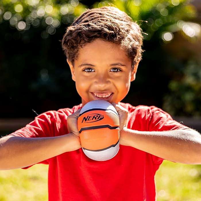 Nerf Mini Foam Sports Ball Set - Foam Football, Soccer Ball + Basketball Soft Sports Toy for Kids - Image 8