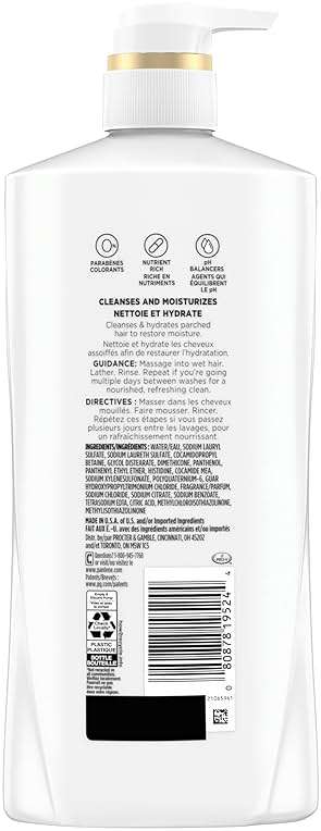 Pantene 2-in-1 Shampoo & Conditioner, Daily Moisture Renewal - Pro-V Nutrients for Dry, Color-Treated, Straight to Curly Hair, 72-Hour Hydration & Softness, 27.7 Oz Each, 2-Pack + Rescue Shot (0.5 Oz) - Image 10