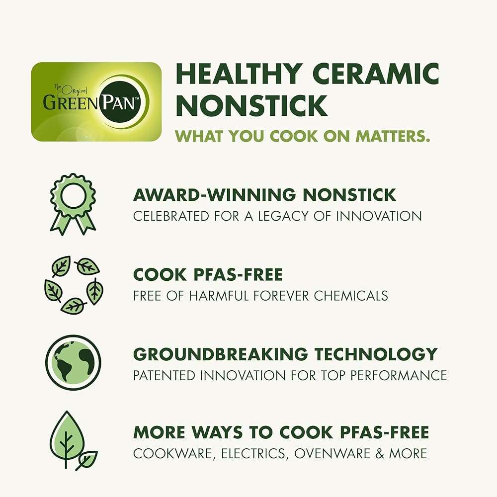 GreenPan Swift Healthy Ceramic Nonstick, 10" Frying Pan Skillet, Stainless Steel Handle, PFAS-Free, Dishwasher Safe, Oven Safe, Black - Image 7