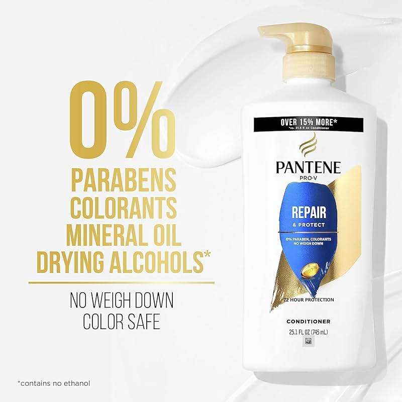 Pantene Shampoo, Conditioner and Hair Treatment Set, Repair & Protect for Damaged Hair, Safe for Color-Treated Hair - Image 5