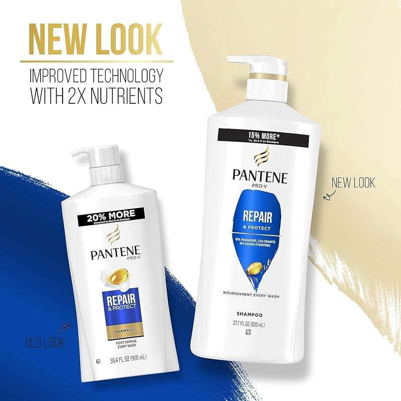Pantene Shampoo, Conditioner and Hair Treatment Set, Repair & Protect for Damaged Hair, Safe for Color-Treated Hair - Image 6