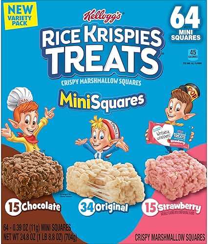 Rice Krispies Treats Mini Marshmallow Snack Bars, Kids Snacks, Variety Pack, 24.8oz Box (64 Bars) - Image 8