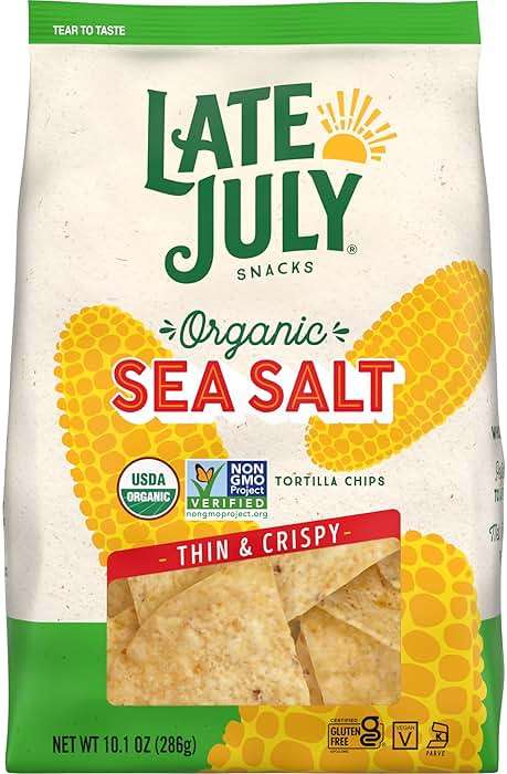 Late July Sea Salt Organic Tortilla Chips, 10.1 Oz Bag - Image 1