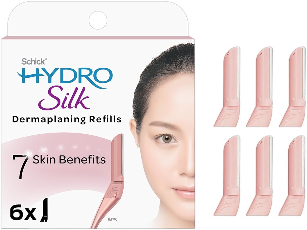 Schick Hydro Silk Dermaplaning Wand Refill Blades — Refills, 6 Professional Style - Product Image