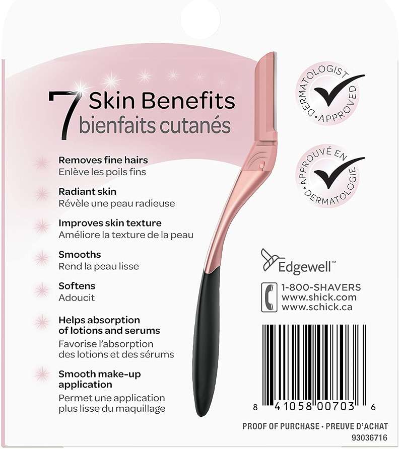 Schick Hydro Silk Dermaplaning Wand Refill Blades — Refills, 6 Professional Style - Image 2