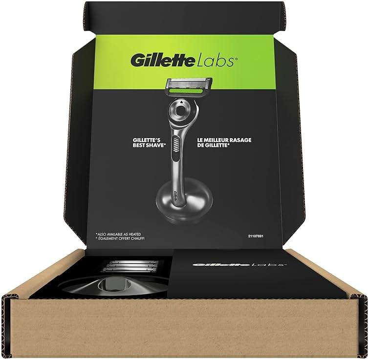 Gillette Labs Razor for Men, 1 Handle, 4 Blade Refills, Magnetic Stand - Image 10