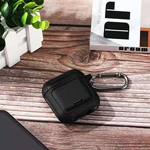 Claiol Protective Case Compatible for Tozo T6, Upgraded Shockproof Tozo T6 Case Cover with Metal Carabiner. (Black) - Image 3
