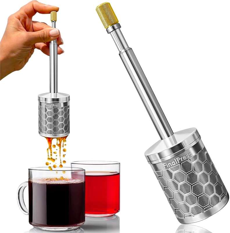 FinalPress Original Coffee & Tea Maker – Portable Stainless Steel Micro French Press – Patented 3-in-1 Technology for Hot, Iced & Cold Brew – Perfect for Home, Camping & Travel - Image 1