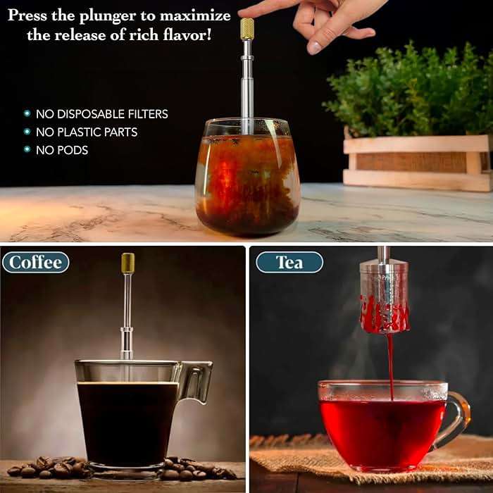 FinalPress Original Coffee & Tea Maker – Portable Stainless Steel Micro French Press – Patented 3-in-1 Technology for Hot, Iced & Cold Brew – Perfect for Home, Camping & Travel - Image 2