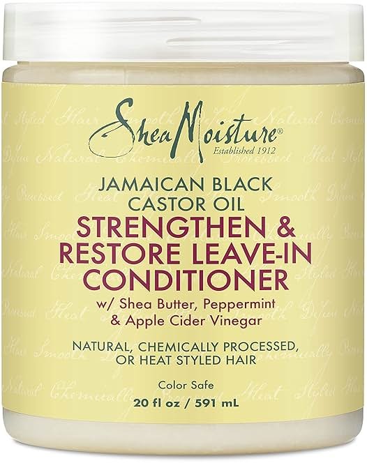 SheaMoisture Leave In Conditioner, Jamaican Black Castor Oil to Soften, Detangle & Reduce Breakage, 20 oz - Product Image