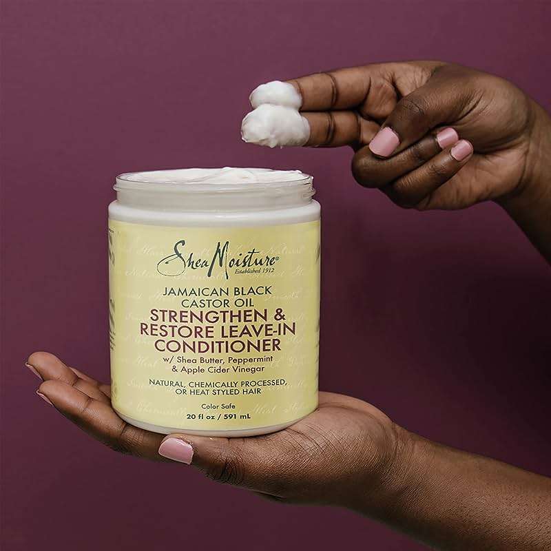 SheaMoisture Leave In Conditioner, Jamaican Black Castor Oil to Soften, Detangle & Reduce Breakage, 20 oz - Image 3