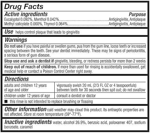 Amazon Basics Antiseptic Mouthwash, Original Flavor, Fights Gingivitis, 1.5 Liter, 50.7 ounce (Pack of 4) (Previously Solimo) - Image 4