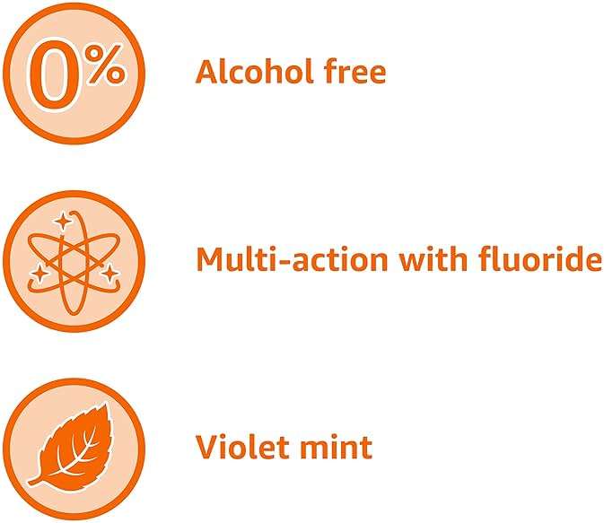 Amazon Basics Anticavity Fluoride Mouthwash, Alcohol-Free, Violet Mint Flavor, Cavity Prevention, 1 Liter (33.8 Fluid Ounces), 1-Pack (Previously Solimo) - Image 5