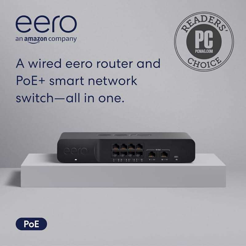 Amazon eero PoE Gateway - 10-port eero router and PoE switch (Two 10 GbE ports, eight 2.5 GbE PoE ports) - Image 5