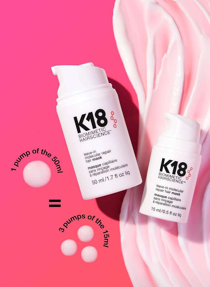 K18 Leave-In Molecular Hair Mask, Repairs Dry or Damaged Hair, Reverse Hair Damage from Bleach, Color, Chemical Services & Heat - Image 7