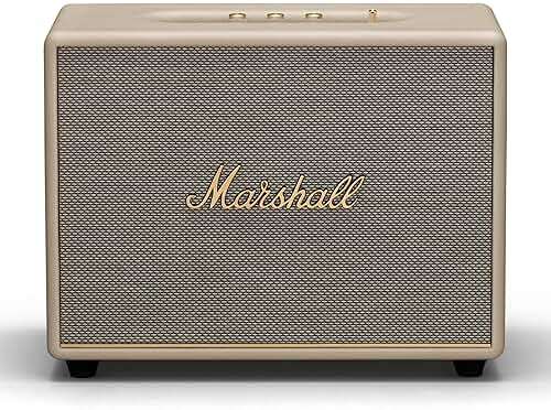 Marshall Woburn III Bluetooth Home Speaker - Loud Stereo Sound with Bass and Treble Controls | Plug-in Powered | Record Player Compatible | HDMI, RCA, 3.5 mm Aux Inputs - Cream - Image 1