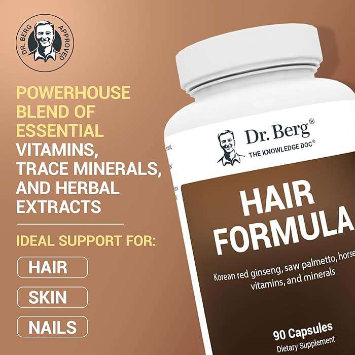 Dr. Berg All-in-One Vitamins for Hair, Skin, & Nails - Advanced Formula with Biotin, Saw Palmetto, DHT Blocker, & Trace Minerals - 90 Veg Capsules - Image 2