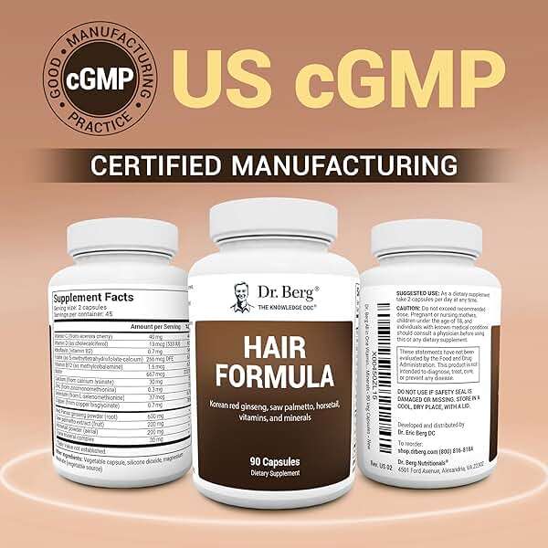 Dr. Berg All-in-One Vitamins for Hair, Skin, & Nails - Advanced Formula with Biotin, Saw Palmetto, DHT Blocker, & Trace Minerals - 90 Veg Capsules - Image 5