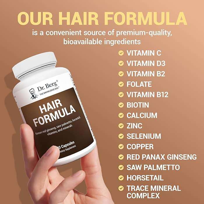 Dr. Berg All-in-One Vitamins for Hair, Skin, & Nails - Advanced Formula with Biotin, Saw Palmetto, DHT Blocker, & Trace Minerals - 90 Veg Capsules - Image 6