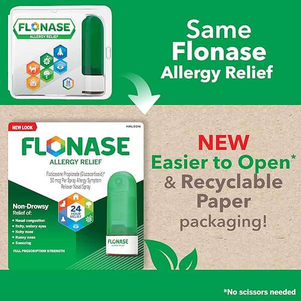 Flonase Allergy Relief Nasal Spray Fluticasone Propionate, 24-Hour Non-Drowsy Multi-Symptom Relief 144 Sprays, Bonus Pack of Tissues - Image 2