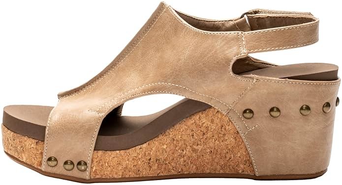 Corkys Footwear Womens Carley Wedges, Featuring Corkys EVA Foam Cushioned Insoles, A 2.5 Inch Heel, Lightweight For All Day Wear, And Hook And Loop Closure - Product Image