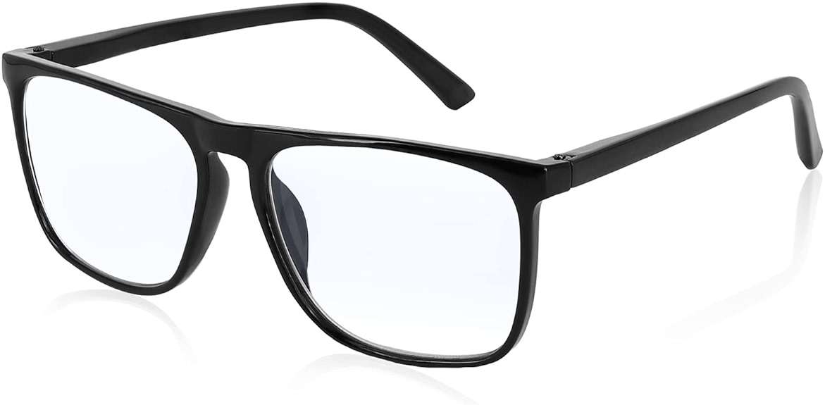 MARE AZZURO Oversized 3.00 Reading Glasses Men Big Square Readers for Large Head 1.0 1.25 1.5 1.75 2.0 2.25 2.5 2.75 3.0 3.5 4.0 5.0 6.0 (Black, 300) - Image 1