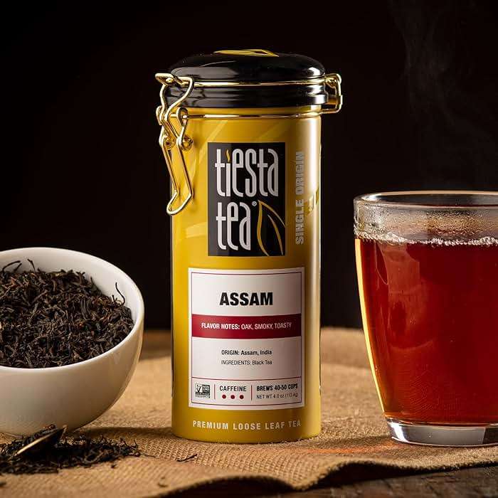Tiesta Tea - Assam Black Tea, Loose Leaf, Single Origin Premium Black from India, High Caffeinated, Make Hot or Iced & Brews Up to 50 Cups, Pure Unblended, 4oz Refillable Tin - Image 2