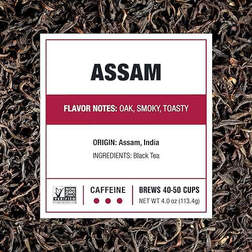Tiesta Tea - Assam Black Tea, Loose Leaf, Single Origin Premium Black from India, High Caffeinated, Make Hot or Iced & Brews Up to 50 Cups, Pure Unblended, 4oz Refillable Tin - Image 3