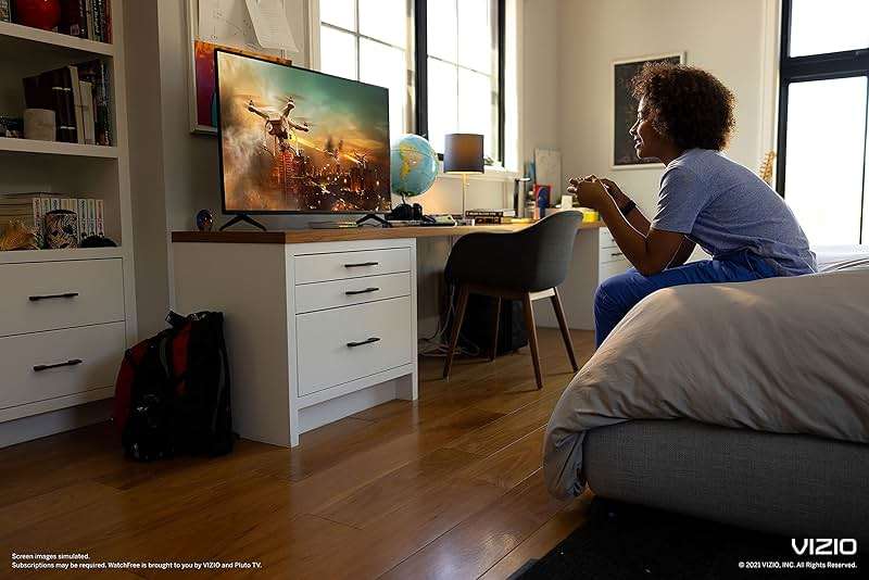 VIZIO 24-inch 1080p Smart TV with Apple AirPlay and Chromecast Built-in, Screen Mirroring for Second Screens, & 150+ Free Streaming Channels, D24f-J09, 2021 Model (Renewed) - Image 9