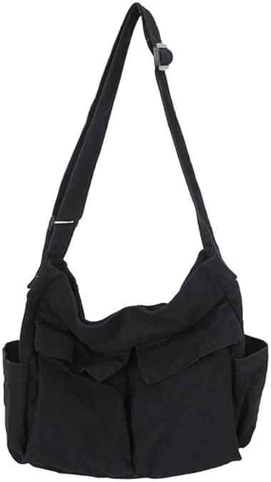 HUALEYNA Canvas Crossbody Bag for Women Large Messenger Bags Travel Shoulder Bag Multi-pocket - Product Image