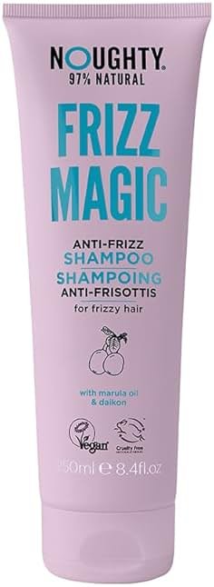 Noughty 97% Natural Frizz Magic Shampoo, Anti Frizz Cleanser for Frizzy and Curly Hair to Smooth and Shine with Marula Oil and Daikon, Sulphate Free Vegan Haircare 8.4fl.oz - Product Image