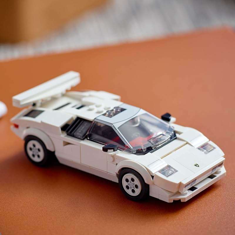 Lego Speed Champions Lamborghini Countach 76908, Race Car Toy Model Replica, Collectible Building Set with Racing Driver Minifigure - Image 4