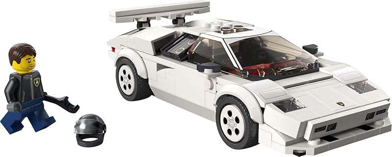 Lego Speed Champions Lamborghini Countach 76908, Race Car Toy Model Replica, Collectible Building Set with Racing Driver Minifigure - Image 5