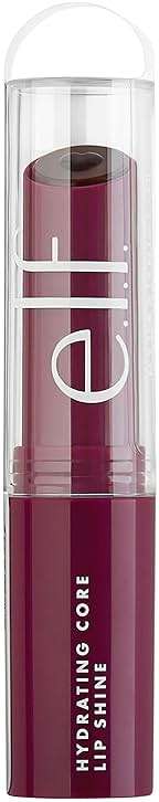 e.l.f. Hydrating Core Lip Shine with Shea Butter & Vitamin E, Tinted Lip Balm for A Smooth, Glossy Finish & Long-Lasting Moisture, Ecstatic Deep Berry - Image 3