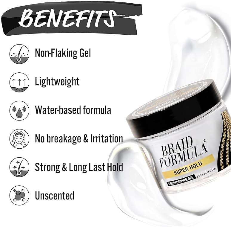 EBIN NEW YORK Braid Formula Conditioning Gel, Super Hold, 11 Oz | Great for Braiding, Twisting, Edges, No Residue, No Flaking, Strong Hold, High Shine, Smoothing with Clean, No Build-up - Image 4