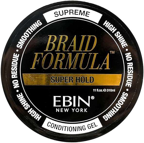 EBIN NEW YORK Braid Formula Conditioning Gel, Super Hold, 11 Oz | Great for Braiding, Twisting, Edges, No Residue, No Flaking, Strong Hold, High Shine, Smoothing with Clean, No Build-up - Image 7