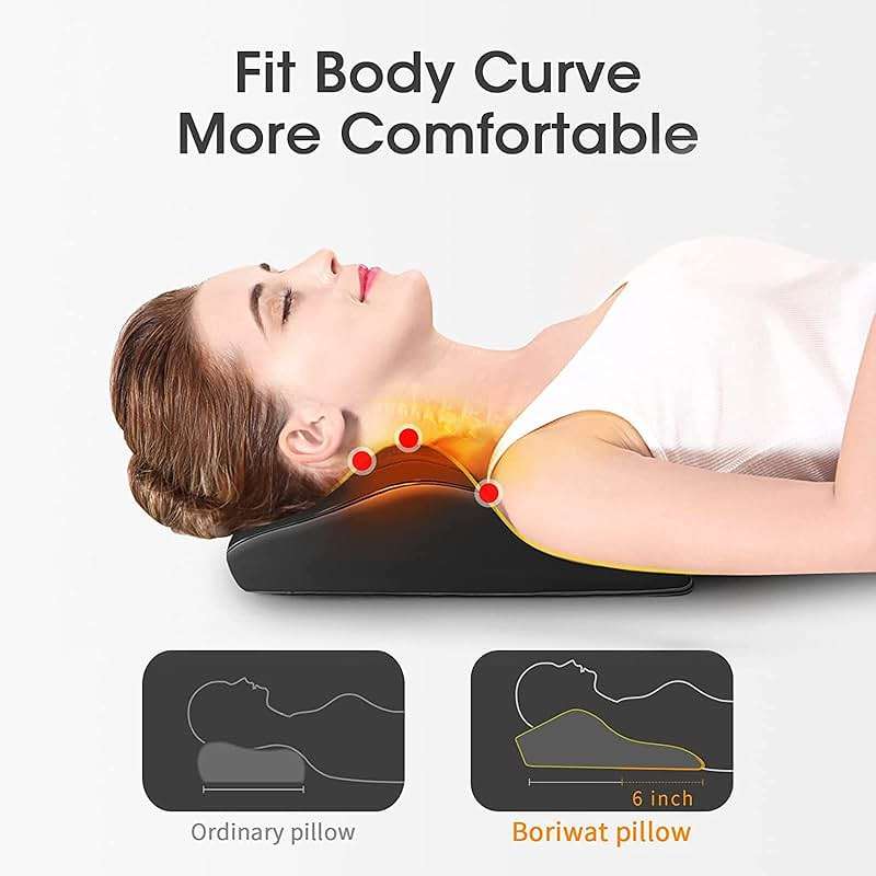 Boriwat Back Massager with Heat, 3D Kneading Massage Pillow for Back, Neck, Shoulder, Leg Pain Relief Deep Tissue, Gifts for Women Men Mom Dad - Image 2