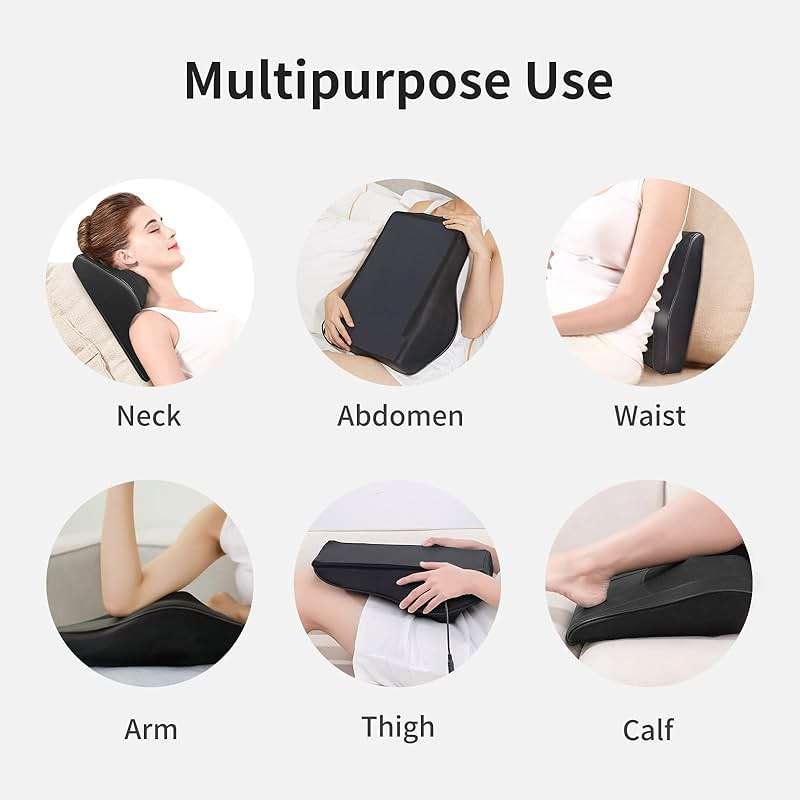 Boriwat Back Massager with Heat, 3D Kneading Massage Pillow for Back, Neck, Shoulder, Leg Pain Relief Deep Tissue, Gifts for Women Men Mom Dad - Image 6