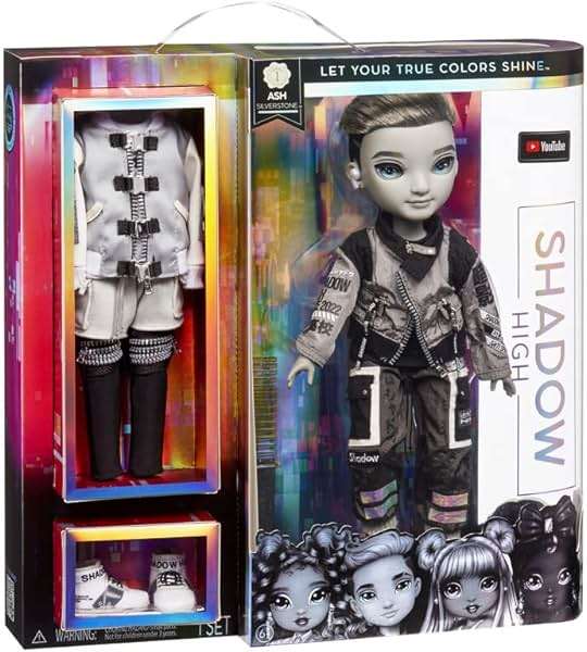 Rainbow High Shadow Series 1 Ash Silverstone- Greyscale Boy Fashion Doll. 2 Silver Designer Outfits to Mix & Match with Accessories, Great Gift, Multicolor, 583578EUC - Image 4