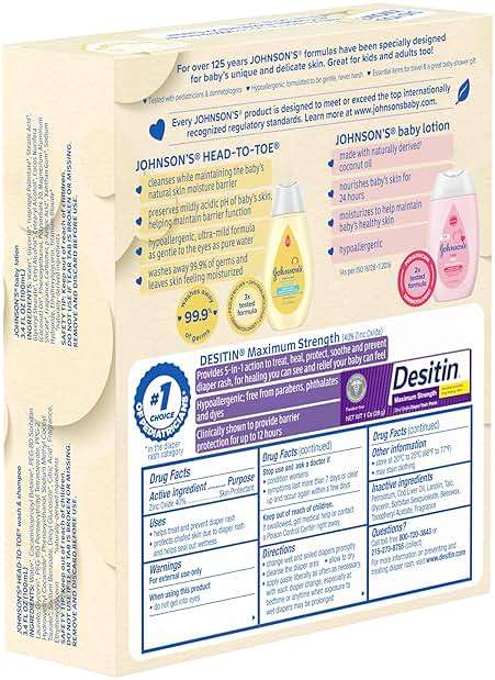 Johnson's Baby Care Essentials Gift Set, Body Lotion, & Zinc Oxide Diaper Rash Paste for Baby's Delicate Skin, Value Pack, Travel-Size, Bath Essentials Must Haves, Baby Gifts, 3 Items - Image 7