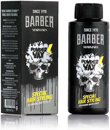 barber marmara Powder Wax Hair Styling Volumizing Powder for Men Matte Finish Texture Powder, Adds Instant Volume & Thickness, Lightweight Non-Greasy No Shine Hair Styling Powder, 20g - Image 1
