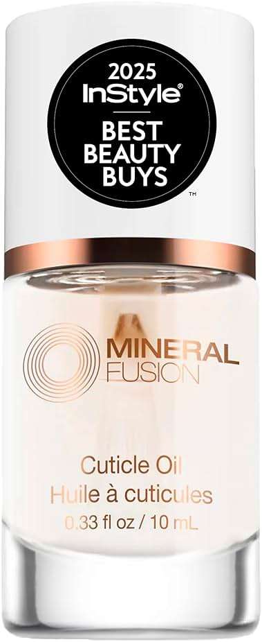 Mineral Fusion Cuticle Oil Nail Treatment - Natural Moisturizer with Vitamin E and Sweet Almond Oil - Softens & Protects Cuticles - Vegan, 99% Naturally Derived Formula - 0.33 oz - Image 1