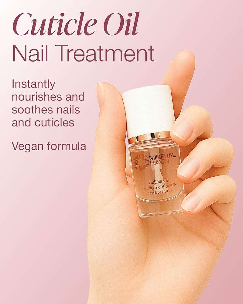 Mineral Fusion Cuticle Oil Nail Treatment - Natural Moisturizer with Vitamin E and Sweet Almond Oil - Softens & Protects Cuticles - Vegan, 99% Naturally Derived Formula - 0.33 oz - Image 2