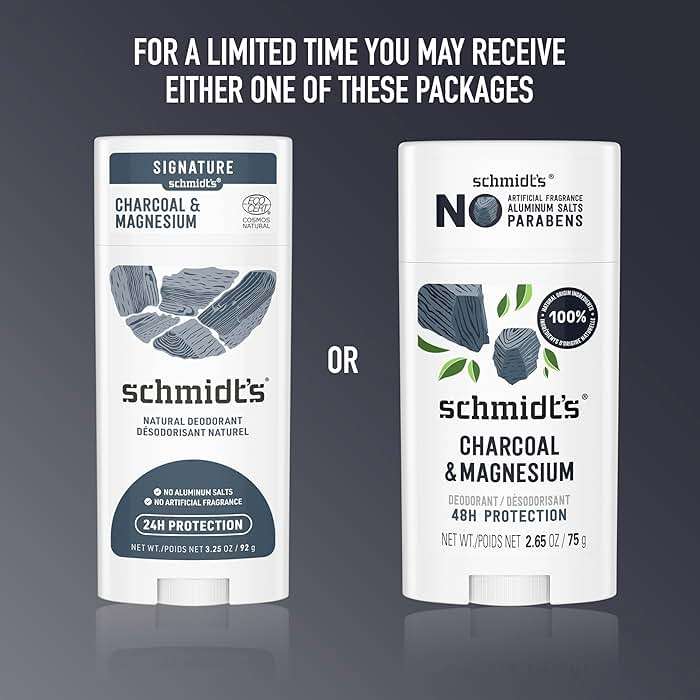 Schmidt's Aluminum-Free Vegan Deodorant Charcoal & Magnesium with 48 Hour Odor Protection, 2 Count for Women and Men, Natural Ingredients, Cruelty-Free, 2.65 oz, Pack of 2 - Image 6