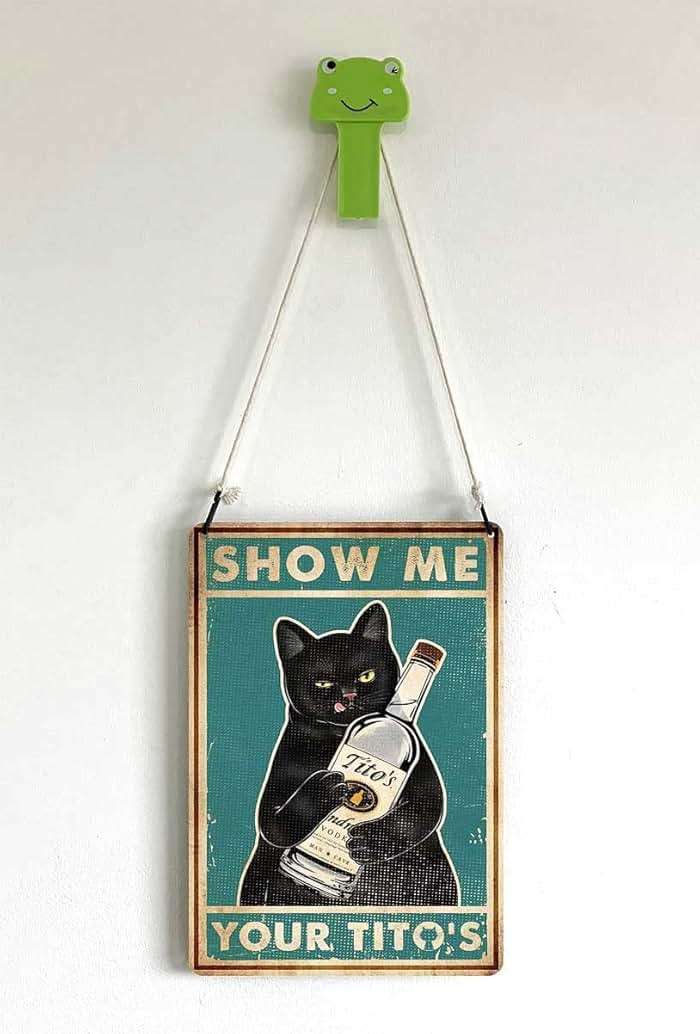 Funny Show Me Your Tito's Black Cat Poster Man Cave Sign Vintage Bar Sign Bar Wall Decor 12" * 8" (098) - Image 4