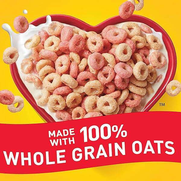 Strawberry Banana Cheerios, Heart Healthy Gluten Free Breakfast Cereal, Made with Whole Grain Oats, Family Size, 19 oz - Image 4