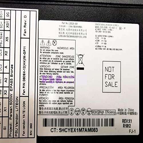 PSU for 80plus Bronze 500W Power Supply PS-4501-2 L20529-001 L84091-001 - Image 3